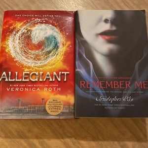 Allegiant and Remember Me Hardcover Books
